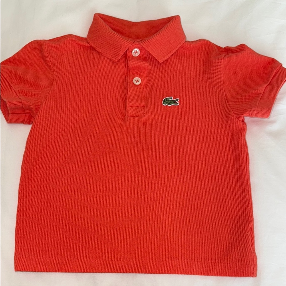 Lacoste Orange Polo Shirt Classic Sporty Design